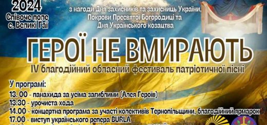 Герої не вмирають фестиваль патріотичної пісні Гаї