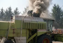 Вдруге за тиждень на Тернопільщині горів комбайн