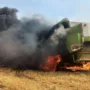На Тернопільщині горів комбайн і 5 гектарів поля