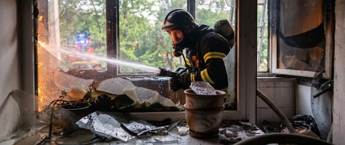 На Кременеччині сталася пожежа у багатоквартирному житловому будинку