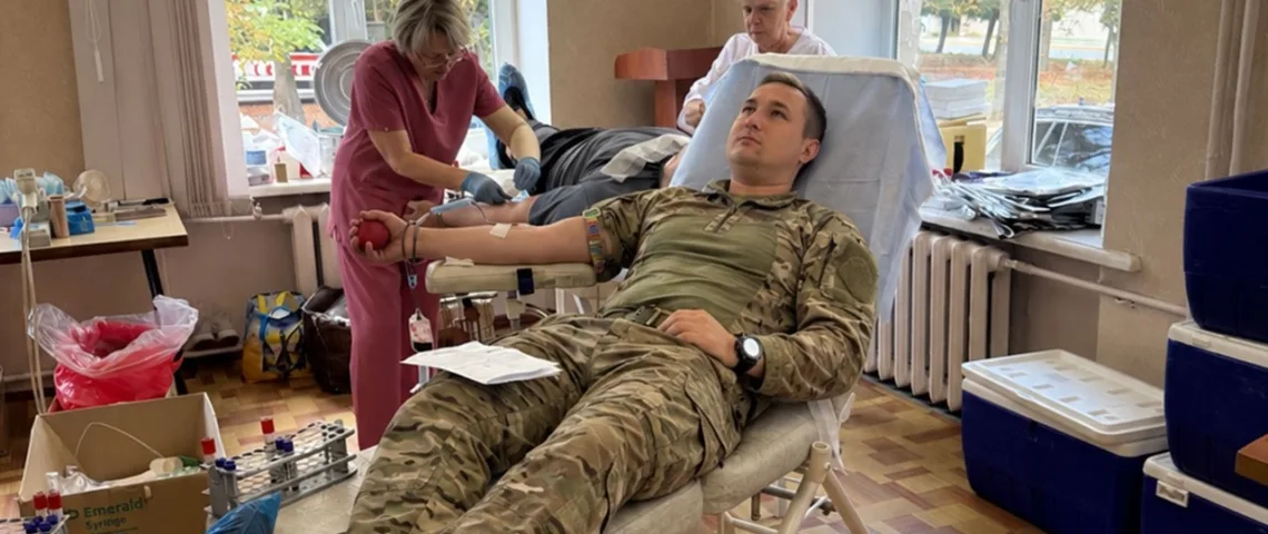 Бійці стрілецького батальйону поліції Тернопільщини здали кров для поранених військових